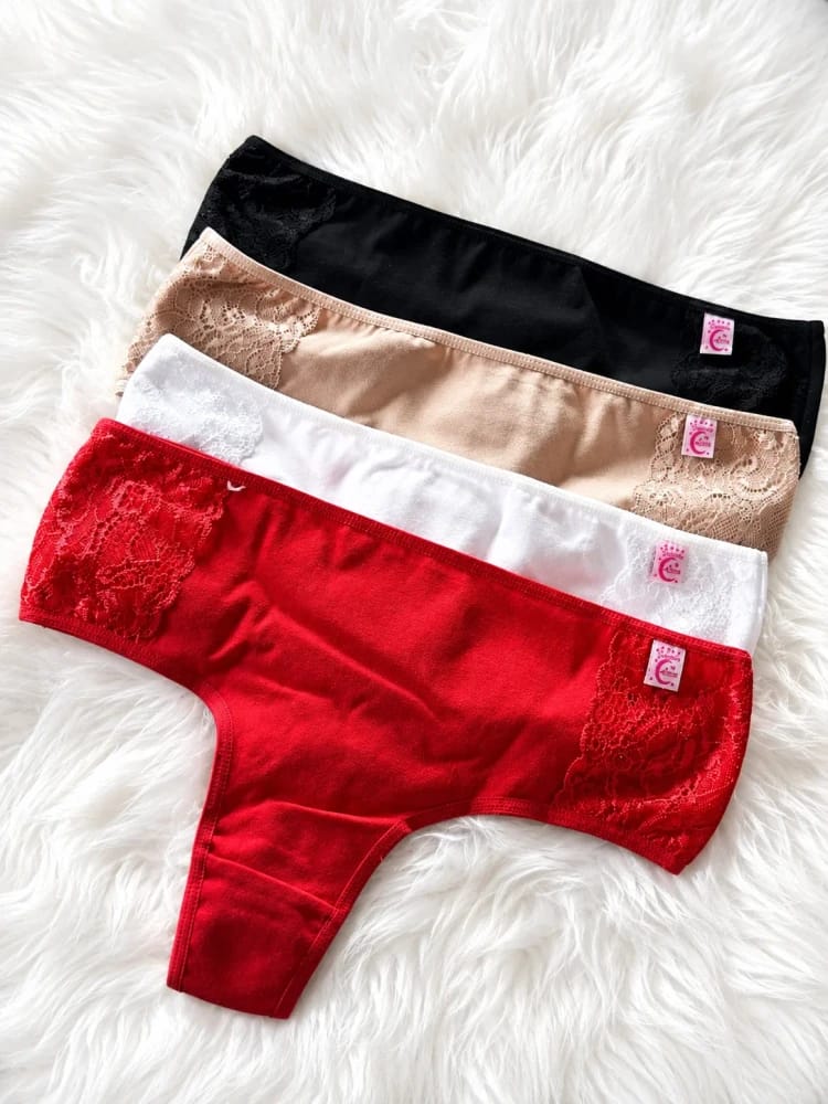Culoteles con encaje x4